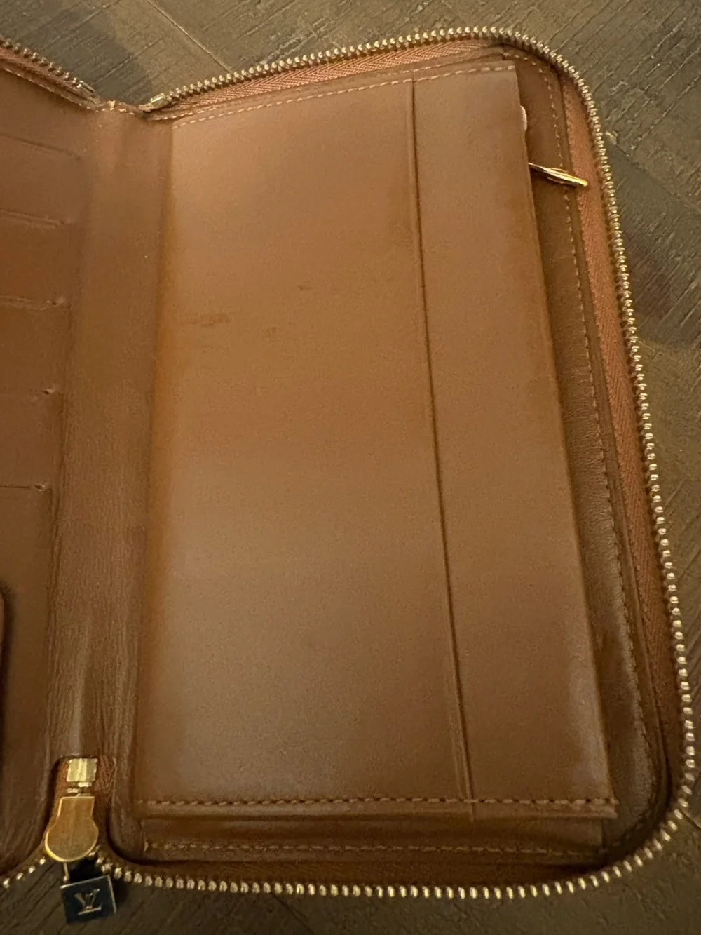 Louis Vuitton Monogram Vernis Bronze Zippy Organizer Long Wallet Zip Around